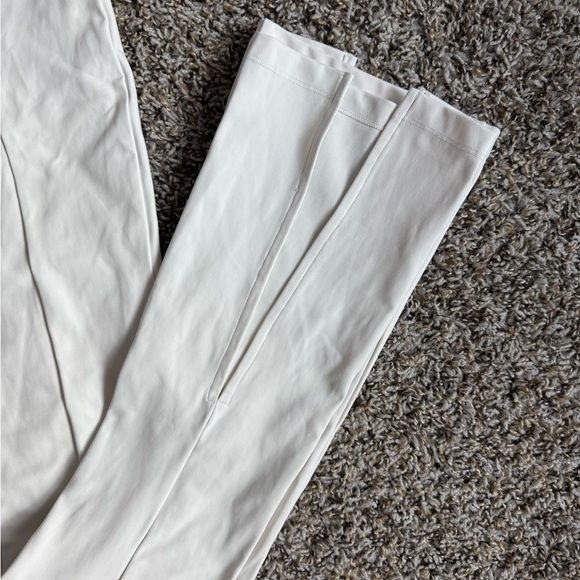 Port De Bras White Flare Pants with Ankle Slits | Size Small - Picture 5 of 6